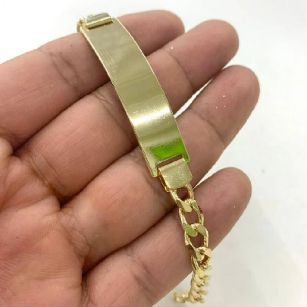 Mens ID Cuban Curb Bracelet 8" INCH Cuban Chain Bracelet Pulsera Cuban de Hombre